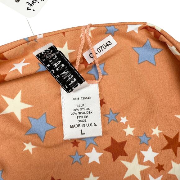 NWT DIPPIN' DAISY'S Sunset Star Swim Bottom Size Large Made In USA - Picture 5 of 6